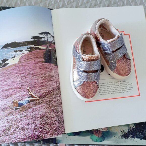 NWOT Zara Baby rose gold, gold & silver shiny glitter effect sneakers - Picture 6 of 15